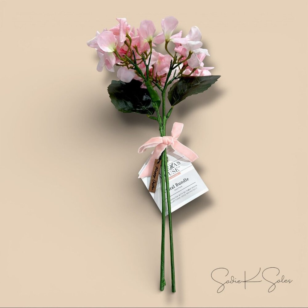 My Texas House Hydrangea Floral Pick Set - Two 16" Pink Hydrangea Stems,‎ Easter - Picture 4 of 6